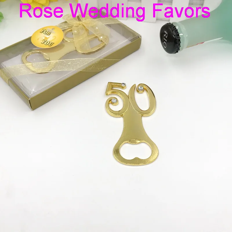 Золотой свадебный сувенир золотой 50 й дизайн открывалка для бутылок вина