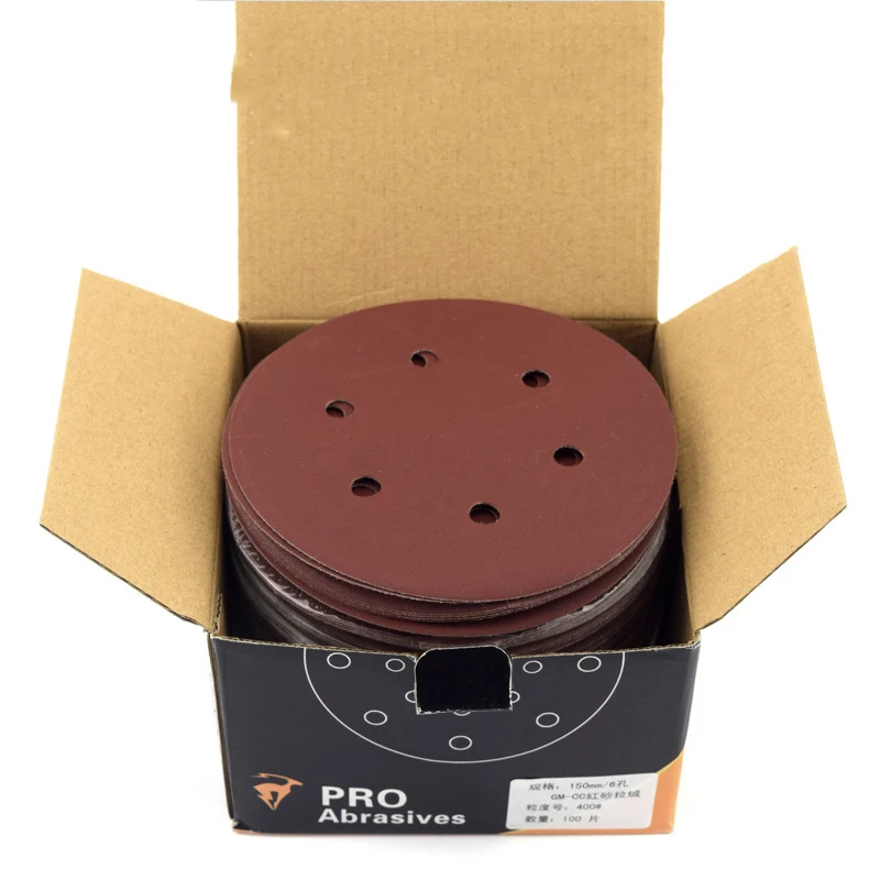 10 шт. круглая сухая шлифовальная бумага 6 дюймов отверстий автомобильная