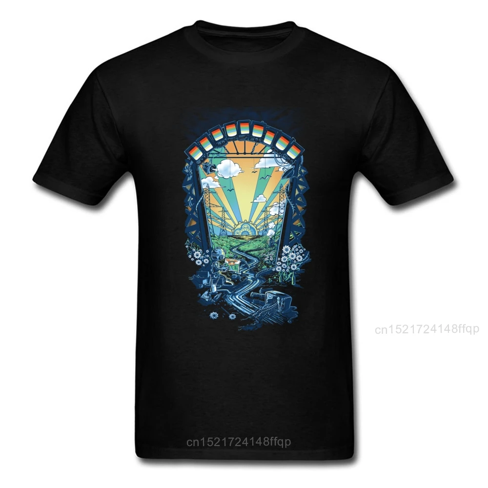 Мужские футболки Роботы Ренессанс черные повседневная одежда со скидкой 100%