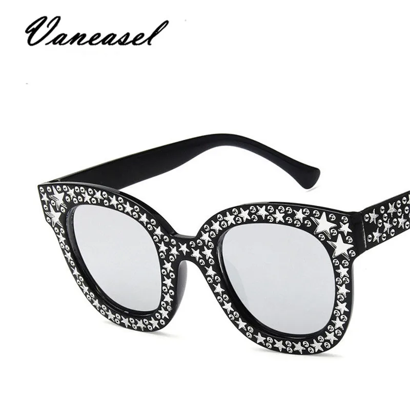 VANEASEL брендовые роскошные кристаллы алмаза Квадратные Солнцезащитные очки для