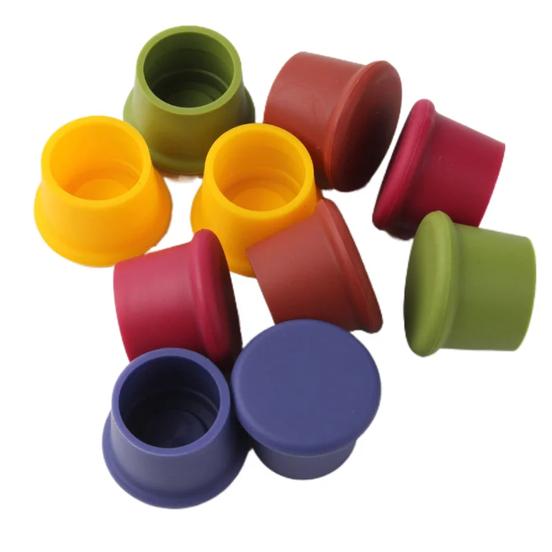 

Новая красочная силиконовая крышка для бутылки пива 10 шт./лот Крышка для вина пробки герметичные герметики Крышка для красного вина кухонны...