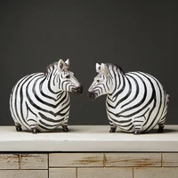 new creative zebra statue zebra home decor living room zebra sculpture wine tv cabinet ornament crafts abstract animal figurine