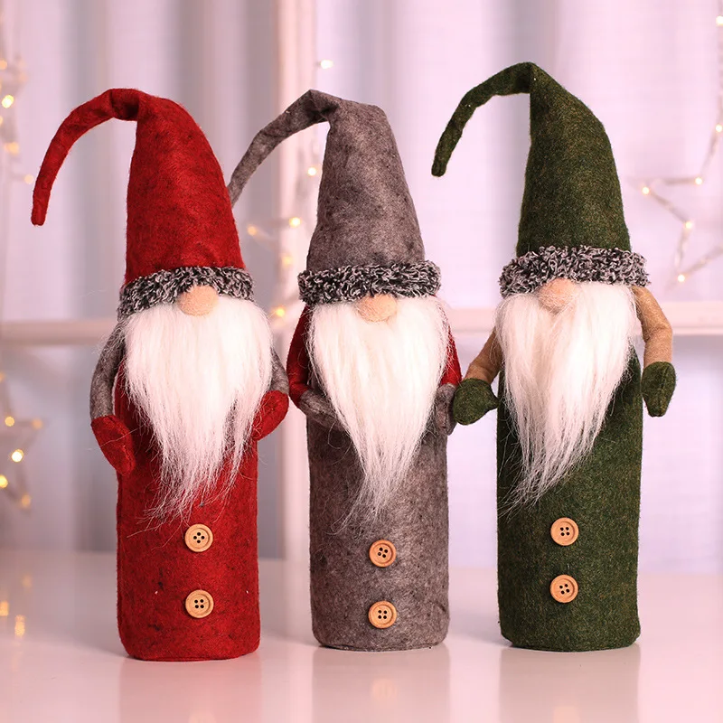 

Новинка, Рождественское украшение, креативный набор вина Rudolph, предмет украшения для бутылки цвета шампанского, 2 шт.