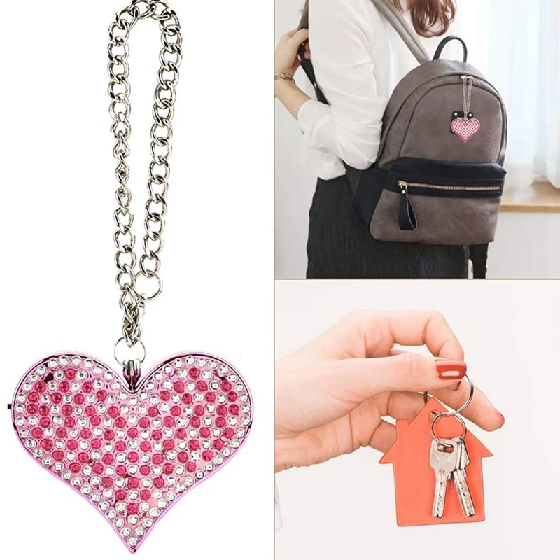 

130DB Personal Alarm,Heart Shape Personal Security Alarm Keychain Siren,for the Ladies, for Elderly,Women,Kids,Etc