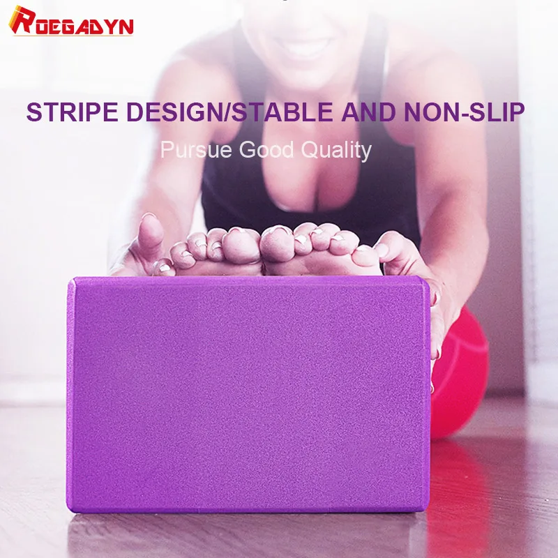 

ROEGADYN Fitness Eva Yoga Block Foam Roller High-Density Non-Slip Yoga Block Bricks Crossfit Workout Pilates Yoga Brick Taining