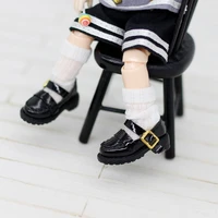 blythes doll shoes fit in 16 ob11 gsp112 fashionable new uniform shoes british style retro flat leather shoes black and brown