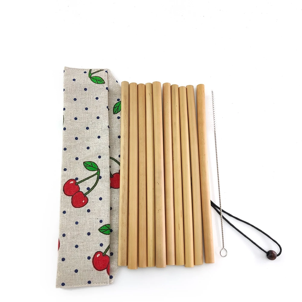 Безотходному 11 шт./компл. бамбуковая посуда многоразовые столовые приборы бамбук