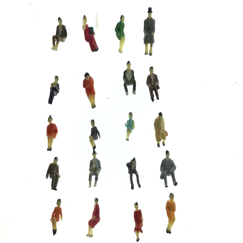 50 мест стоя хо масштаб соотношение 1:87 Миниатюрная кукла модель статуя пейзаж