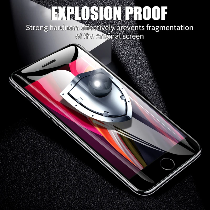 Закаленное стекло с полным покрытием для iPhone 11 Pro Max 6 6s 7 8 Plus 2 шт. защитная пленка