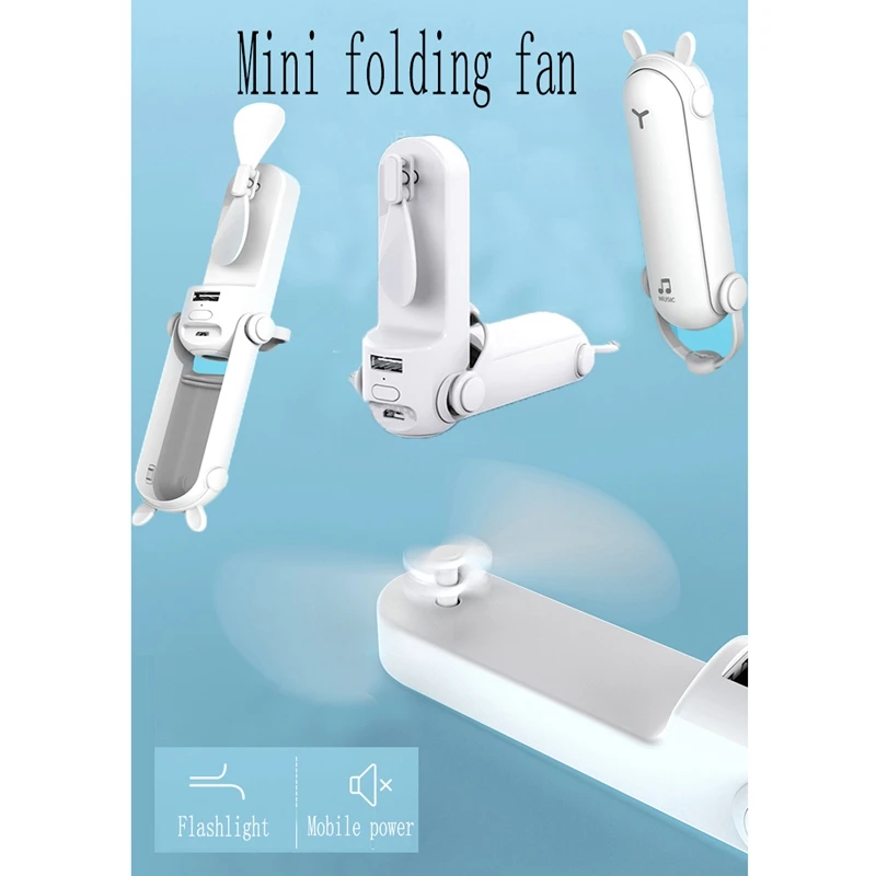 

Multi-Function Pocket Fan Mini Portable USB Charging Two-Speed Strong Wind Quiet Light Power Lasting Fans