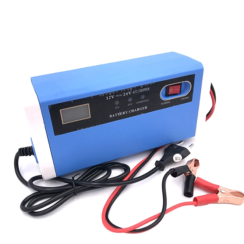 12V 24V 10A автомобиля Зарядное устройство Грузовик Мотоцикл зарядный умный ЖК-дисплей AGM свинцово-кислотные гелиевые Батарея Зарядное устройство 12V для автомобиля Батарея 4AH-200AH