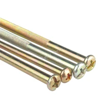 m4 m5 colored zinc plated phillips cross recessed pan head machine long screw metric thread round head bolt l20 140mm