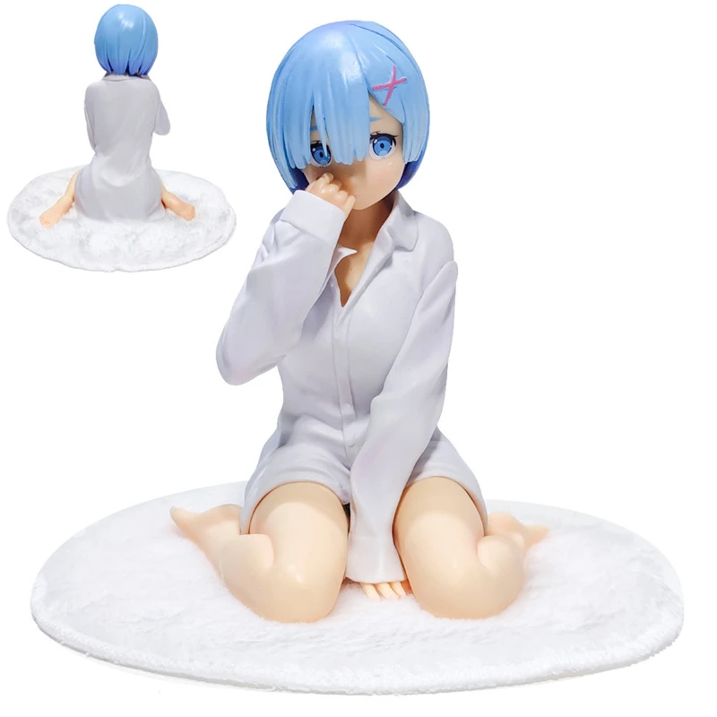 

20cm Sitting Posture Rem Shirt Figure Re ZERO Starting Life in Another World Rem Anime Figure Rem White Shirt Action Figure Toys