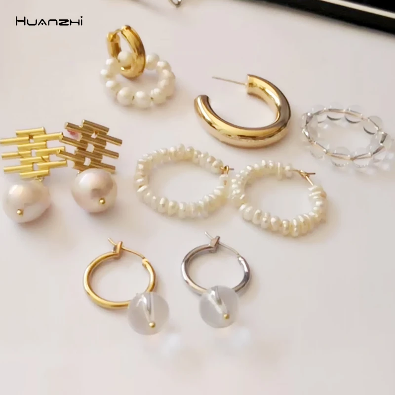 Новинка 2019 прозрачные бусины HUANZHI из натурального пресноводного жемчуга