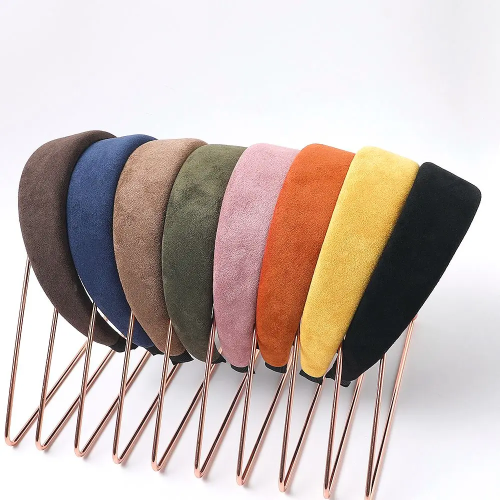 FASACC Женские ободки для волос Винтажный широкий ободок из бархата для волос Модные девушки Женские аксессуары для волос Женские головные уборы.