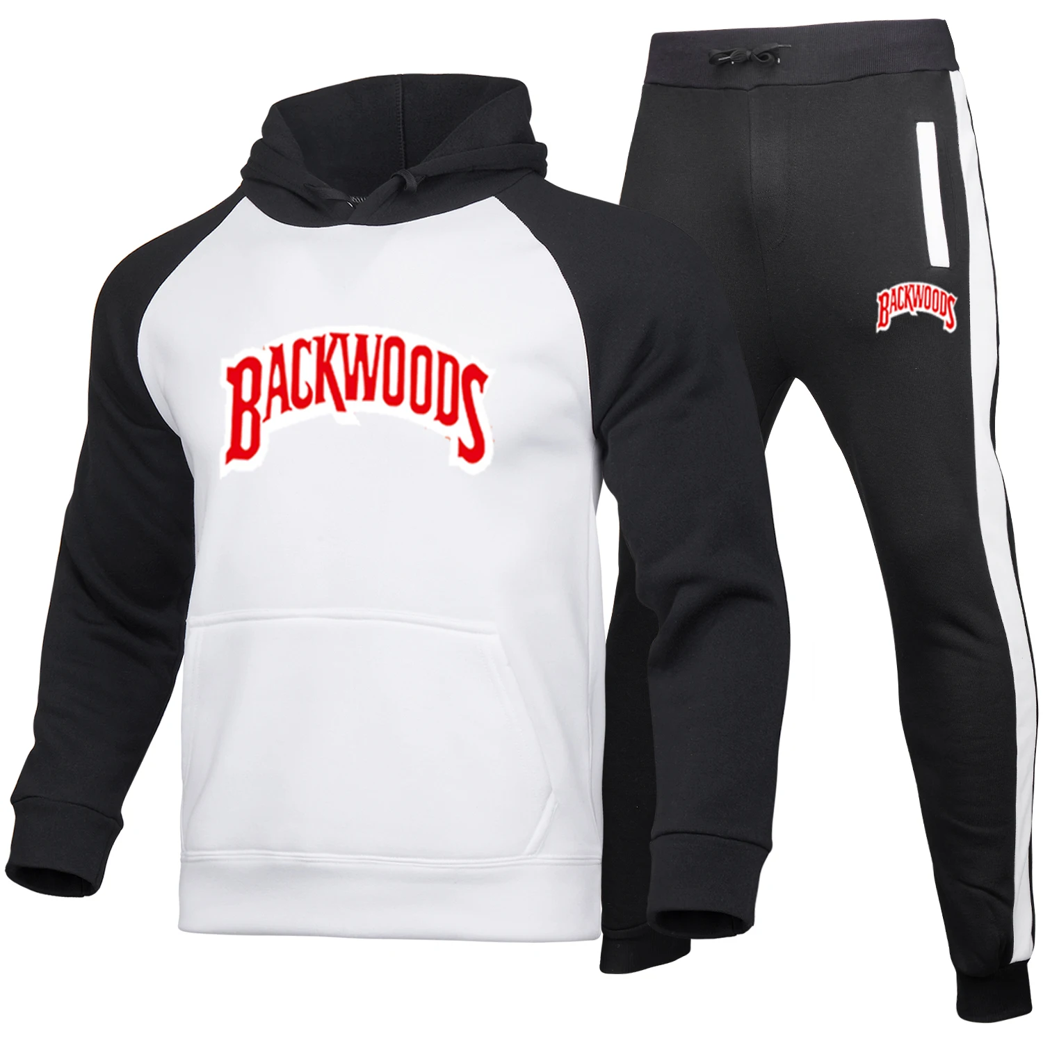 

2021 New brand Men's Hoodie Suit Sportsuit Sweatshirt Suit Wool Hoodie + Trousers Jogging Men's Pullover + Sportsuit Men's