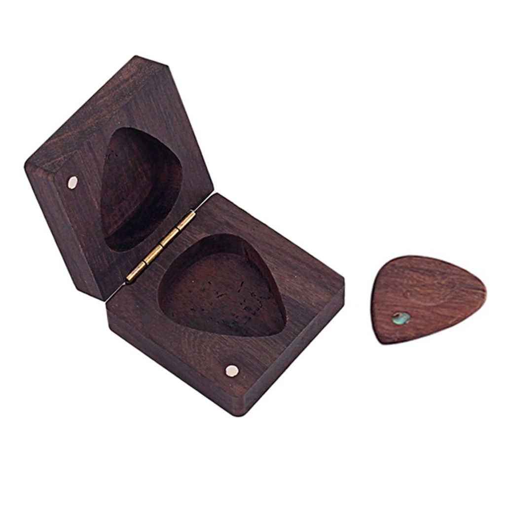 

Natural Rosewood Guitar Pick Box Holder Case for Guitar Lover
