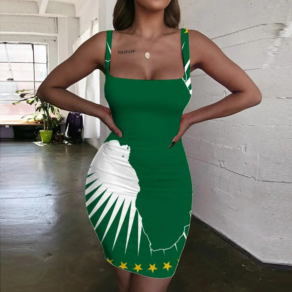 Женское платье в готическом стиле с лямкой на шее и 3D-принтом | Женская одежда