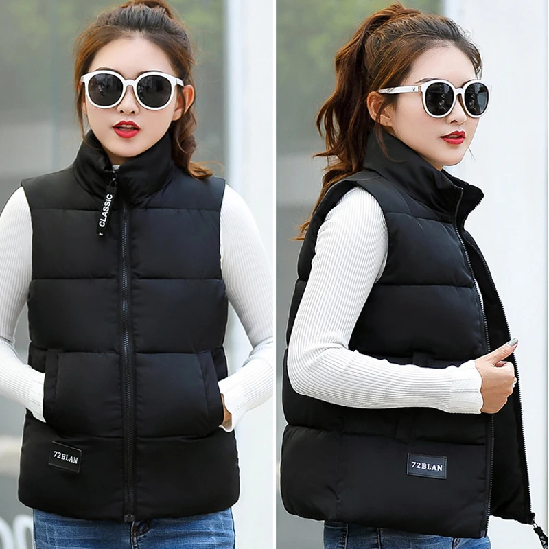 

Scienwear 2020 Winter Womens Thick Vest Ladies Padded Vests Girls Sustans Outer Wear For Female Plus size Clothes Zipper
