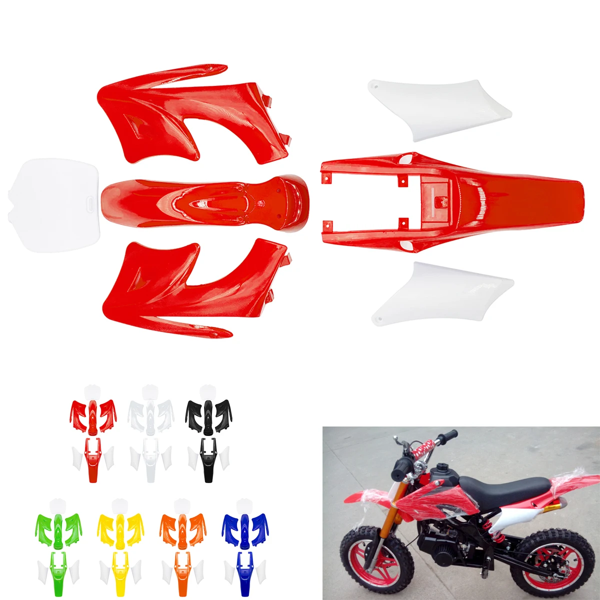 7 шт. Пластиковые обтекатели для двигателя 47 49 куб. См | Автомобили и мотоциклы