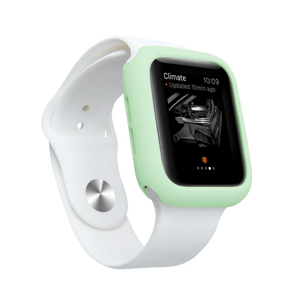 Чехол конфетного цвета для iWatch серии 4 44/40 мм силиконовый термополиуретановый чехол бампер осеннее сопротивление для Apple Watch 3 2 1 42 мм 38 мм протектор