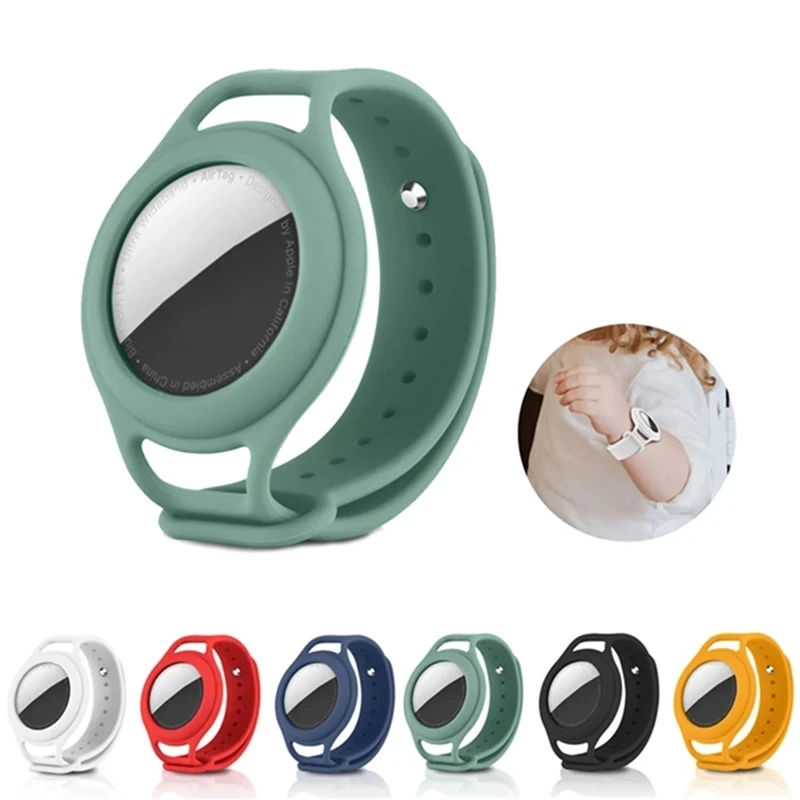 Чехол для Apple AirTag мягкий силиконовый ремешок защиты от потери браслета защитный