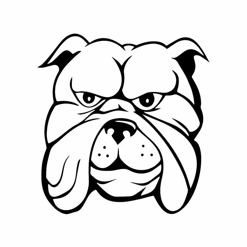 

Автомобильная наклейка, бульдог, автомобильная наклейка, животное, забавная собака, автомобильное окно, ПВХ наклейка, черный/серебристый 14,...