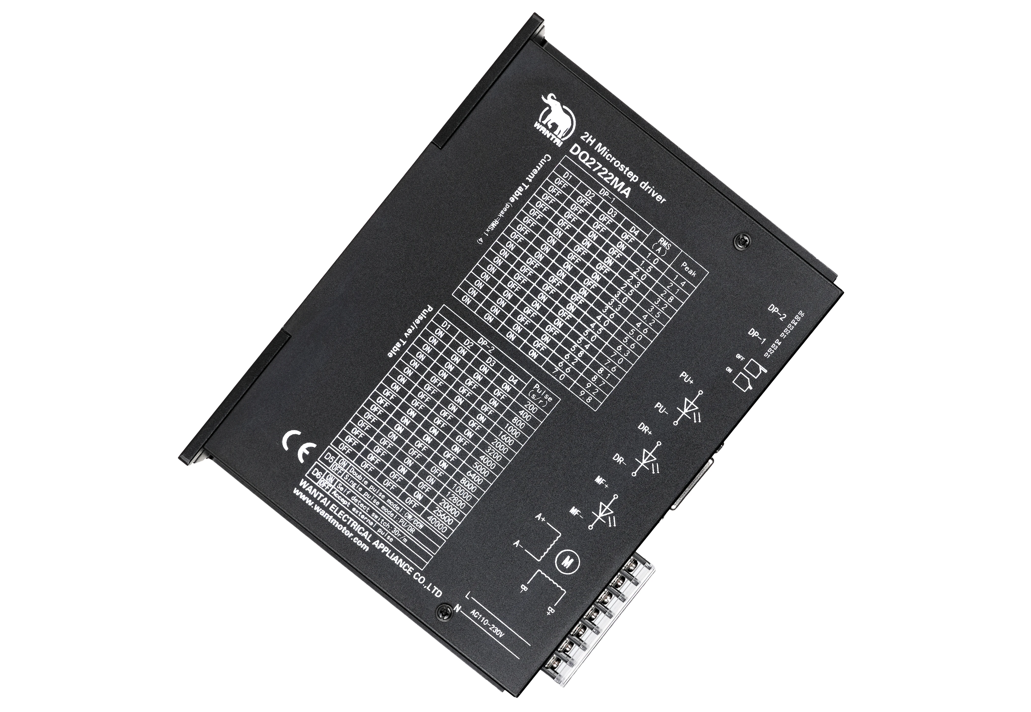Большая распродажа в США! Цифровой шаговый Драйвер Wantai DQ2722MA 110-220V 7.0A 300 Microsteps Match Nema
