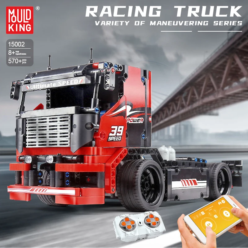 

MOULD KING 15002 High-Tech Assembly Motorized Remote Control Truck Kits Building Blocks Kid Educational Toys Christmas Gifts