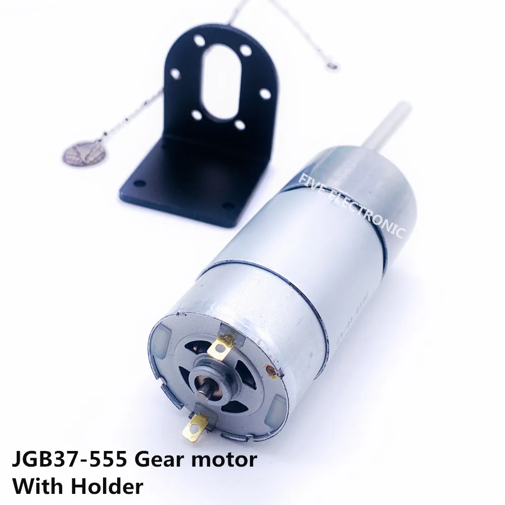 JGB37-555 12V24V редуктор DC мотор 52 мм длинный вал держатель кронштейн Высокая мощность