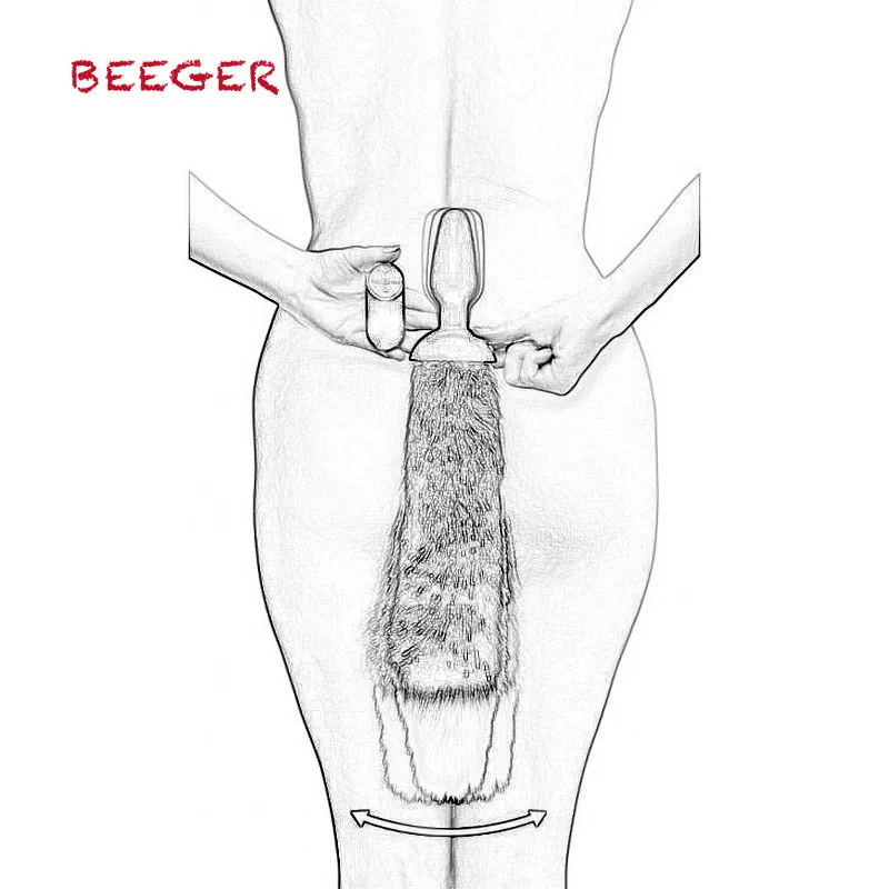 Анальная пробка BEEGER с дистанционным управлением Новая беспроводная