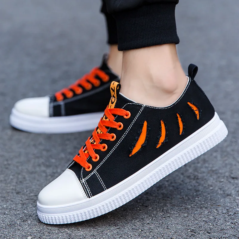 

Male Hip-hop Skateboarding Shoes , High-top Casual Shoes , Feather Printed Canvas Shoes , Size 39-44