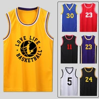 men kids cheap basketball jersey male college sleeveless basketball shirts child basketball kits sports uniforms free custom