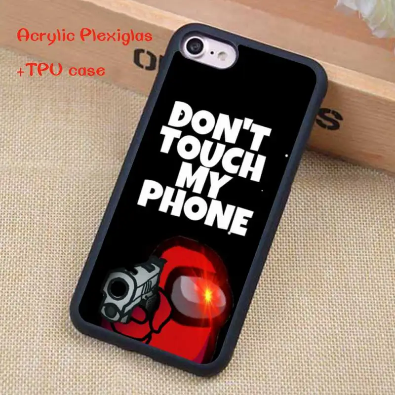 

Hot Game Among us Funny Phone Case For iphone 12 11 Pro Max X XR XS SE 2020 6S 7 8 Plus Acrylic Plexiglass TPU