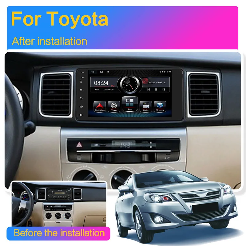 Автомагнитола для Toyota Camry Viso Corolla Wish Altis Nissan размер 200*100 Android 2 din 8 1|2 car android|car android2 |