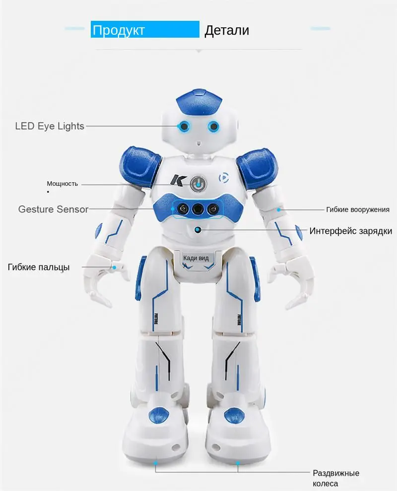 JJR/C JJRC R2 Зарядка USB Пение Танцы Жест Управление RC Робот Игрушка Синяя Розовая Для Детей Подарок Для Детей