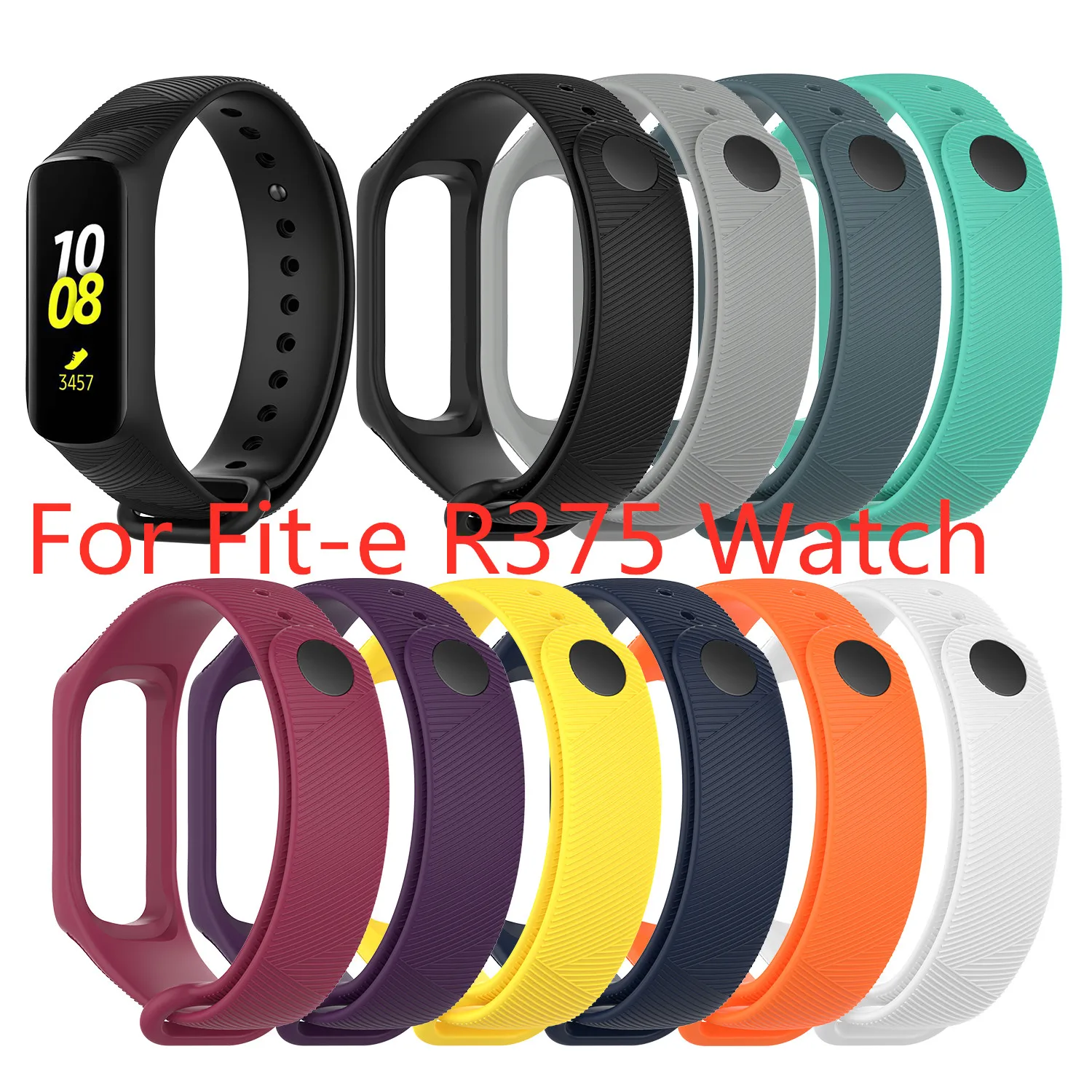 Многоцветный силиконовый ремешок для наручных часов ремешок для samsung Galaxy Fit-e R375 умный Браслет сменный ремешок аксессуары