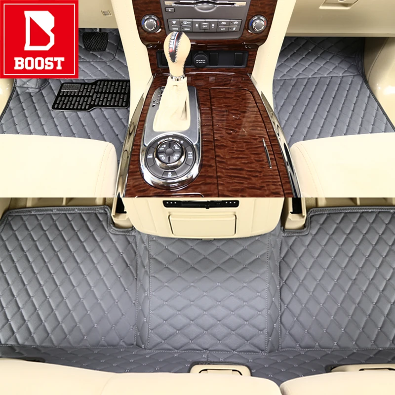 Gray Boost автомобильные коврики для Toyota Crown Mark chaser cresta 2008 1995 2013 2004 водонепроницаемый пользовательский автомобиль автомобильные подушечки для ног - Название цвета: Gray