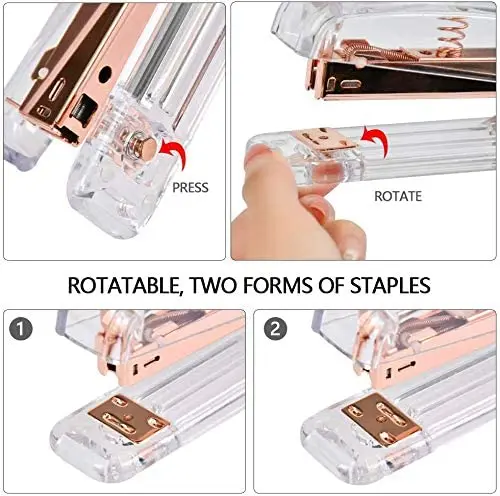 Степлер из розового золота для снятия степлера скобы Диспенсер ленты зажимы