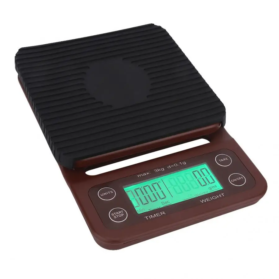 Электронные весы для кофе портативные цифровые кухонные светодиодный