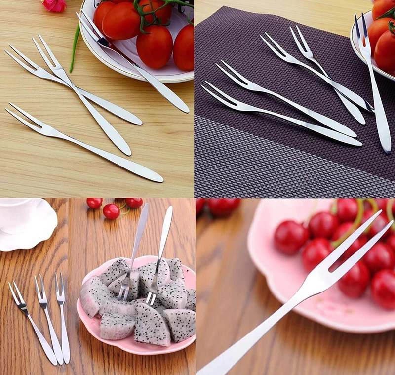 Набор из 5 вилок для торта 2 вина вилка закусок десерта фруктового салата