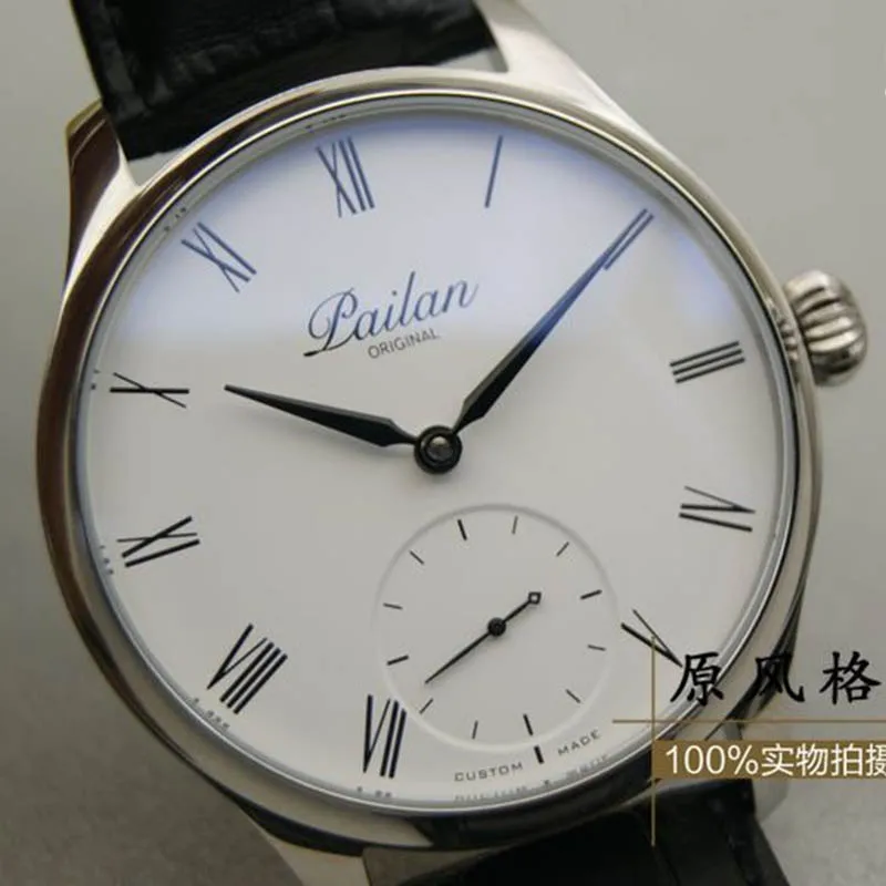 

Bauhaus Style Men's Mechanical Watch Seagull 6498 Movement Waterproof Stainless Steel Leather Watches for Men Luxury Watch Hot