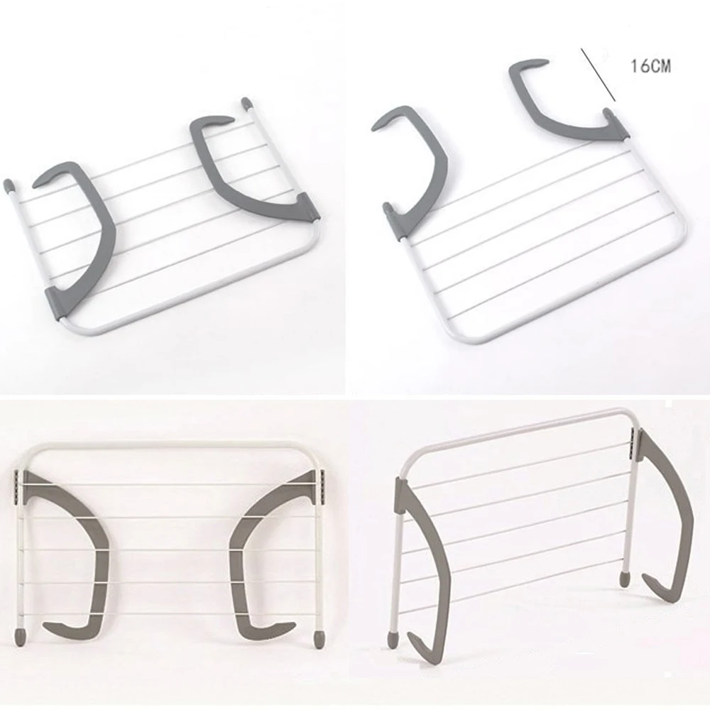 

5 Rail Towel Bar Holder Clothes Folding Pole Airer Dryer Drying Rack Home Decoration Accessories Bathroom Products Radiator