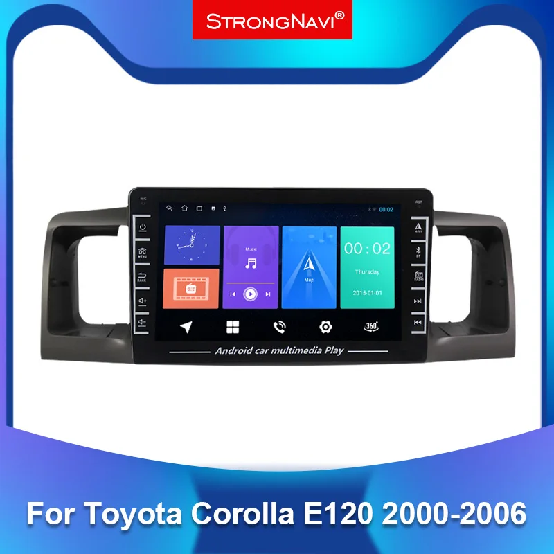 IPS экран 2 Din Автомобильный dvd-плеер на основе Android для Toyota Corolla E120 2000-2006 BYD F3