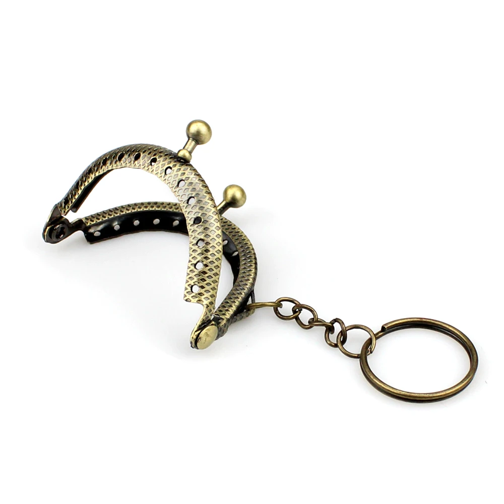 5cm Metal Coin Purse Frame for Bag With Key Ring Hardware Kiss Clasp Bag Wallet Clutch Bags Sew Accessories 5Pcs/Lot