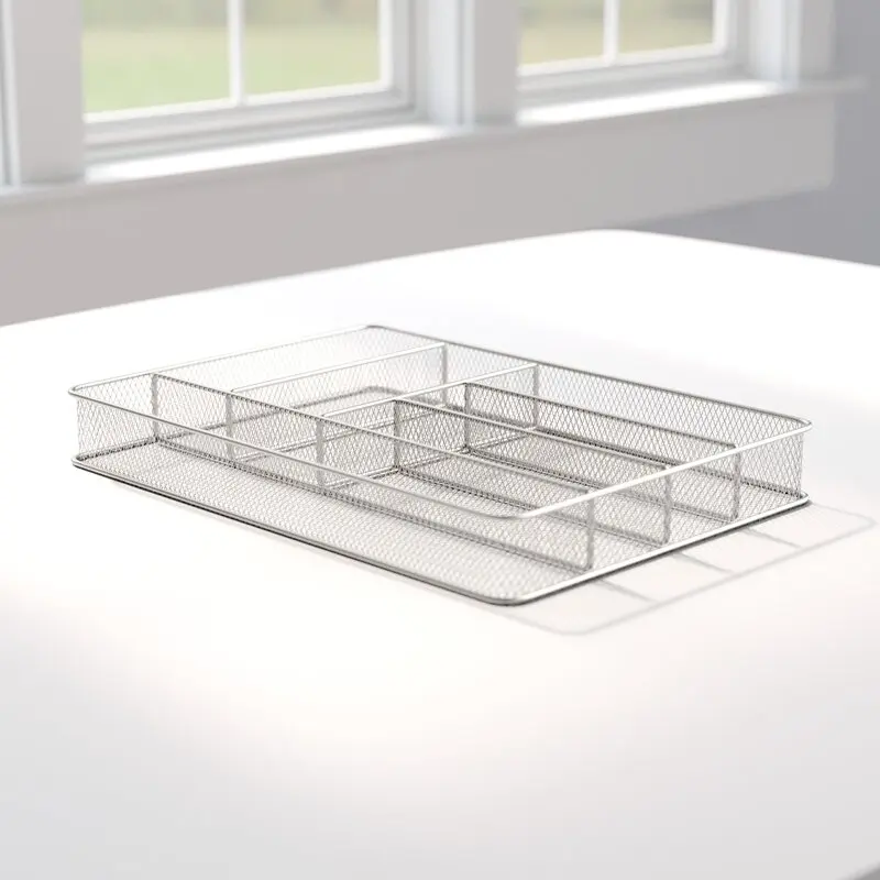 Wayfair Basics&reg;Organizador de caj&oacute;n de utensilios de cocina, 2 "H x 11,25" W x 16 "D, cubiertos-1