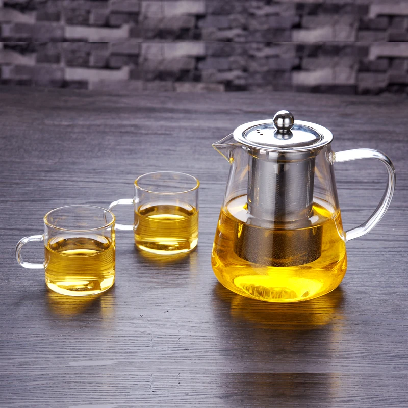 1200 мл утолщенной термостойкого большой емкости стеклянная чашка горшок