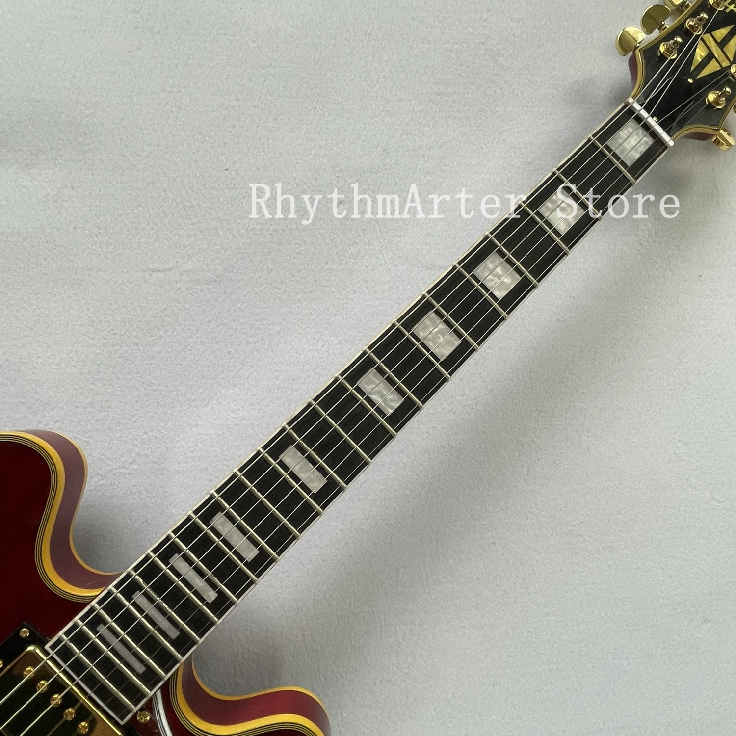 Гитара jazz на заказ вишнево красная двойная гитара с f образным отверстием из