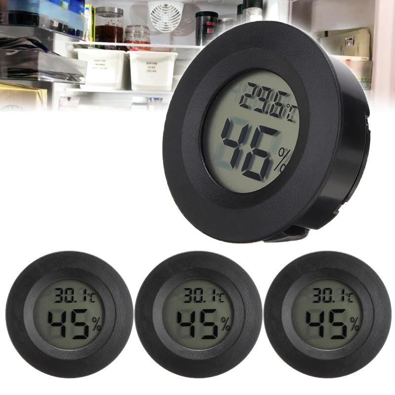 

Электронный гигрометр, мини-термометр с кнопкой и ЖК-дисплеем, 4 шт.