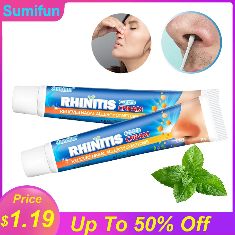 

Sumifun 1pcs Nose Rhinitis Sinusitis Cream For Nose Refresh Cold Cool Headache Relieve Itching Nasal Congestion Sneezing Runny